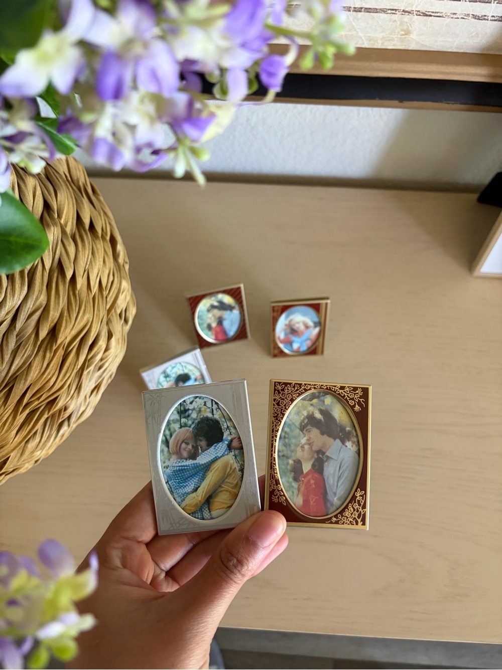 Vintage mini frames - set of five